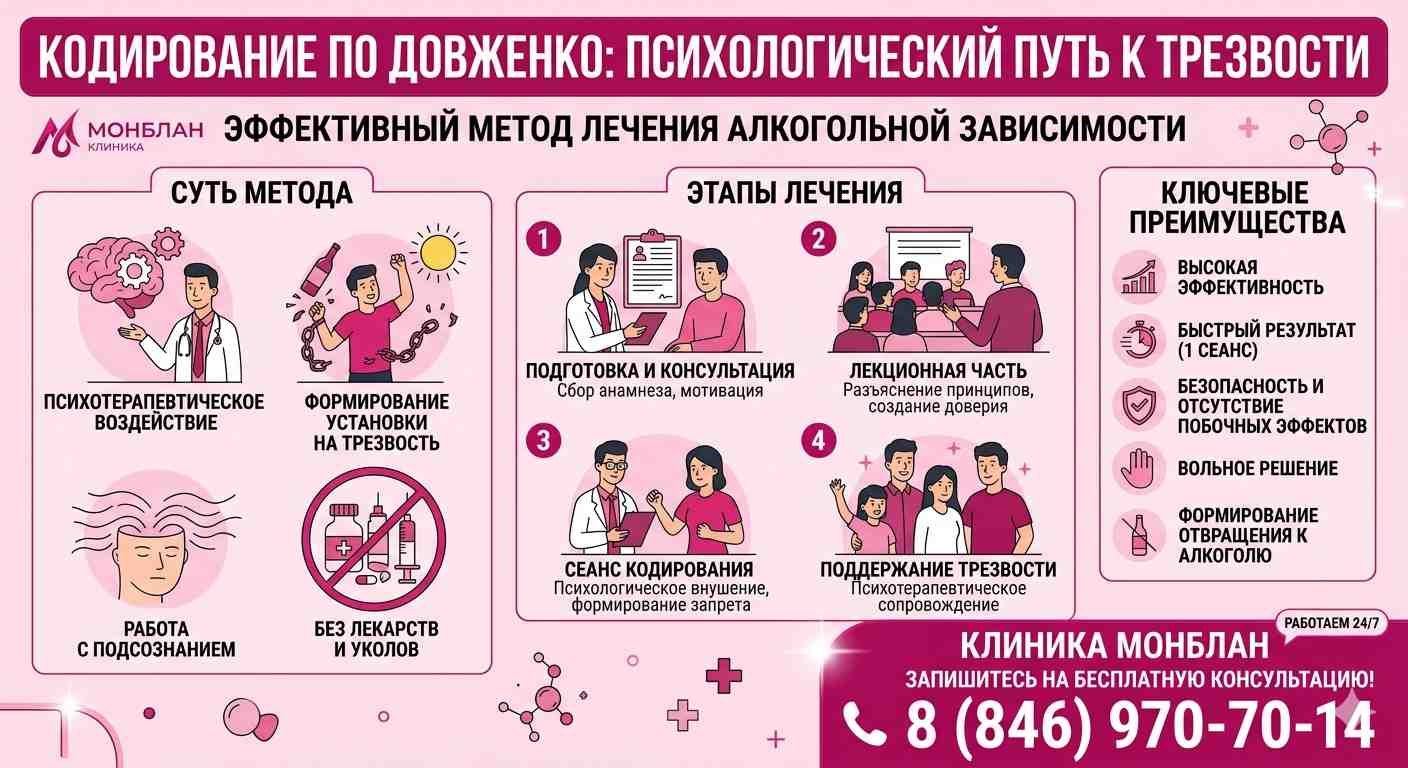 Инфографика услуги кодирование от алкоголизма